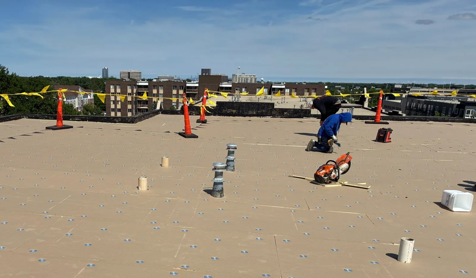 Commercial roof repair in Carmel, IN