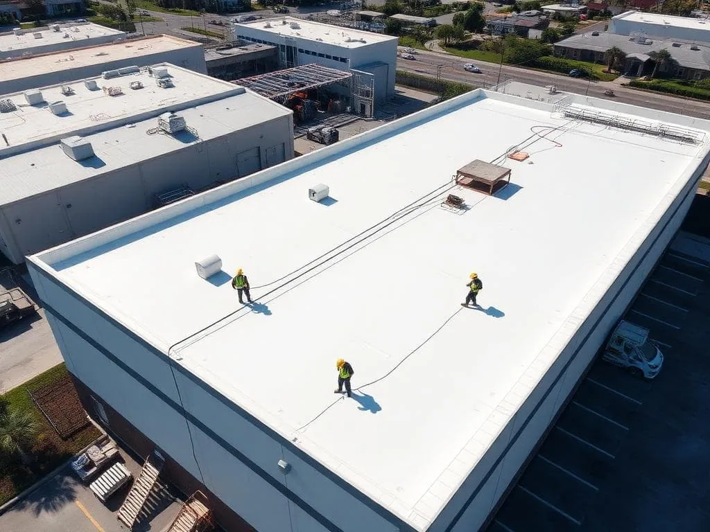 Occupied Commercial Building Reroofing in Carmel, IN